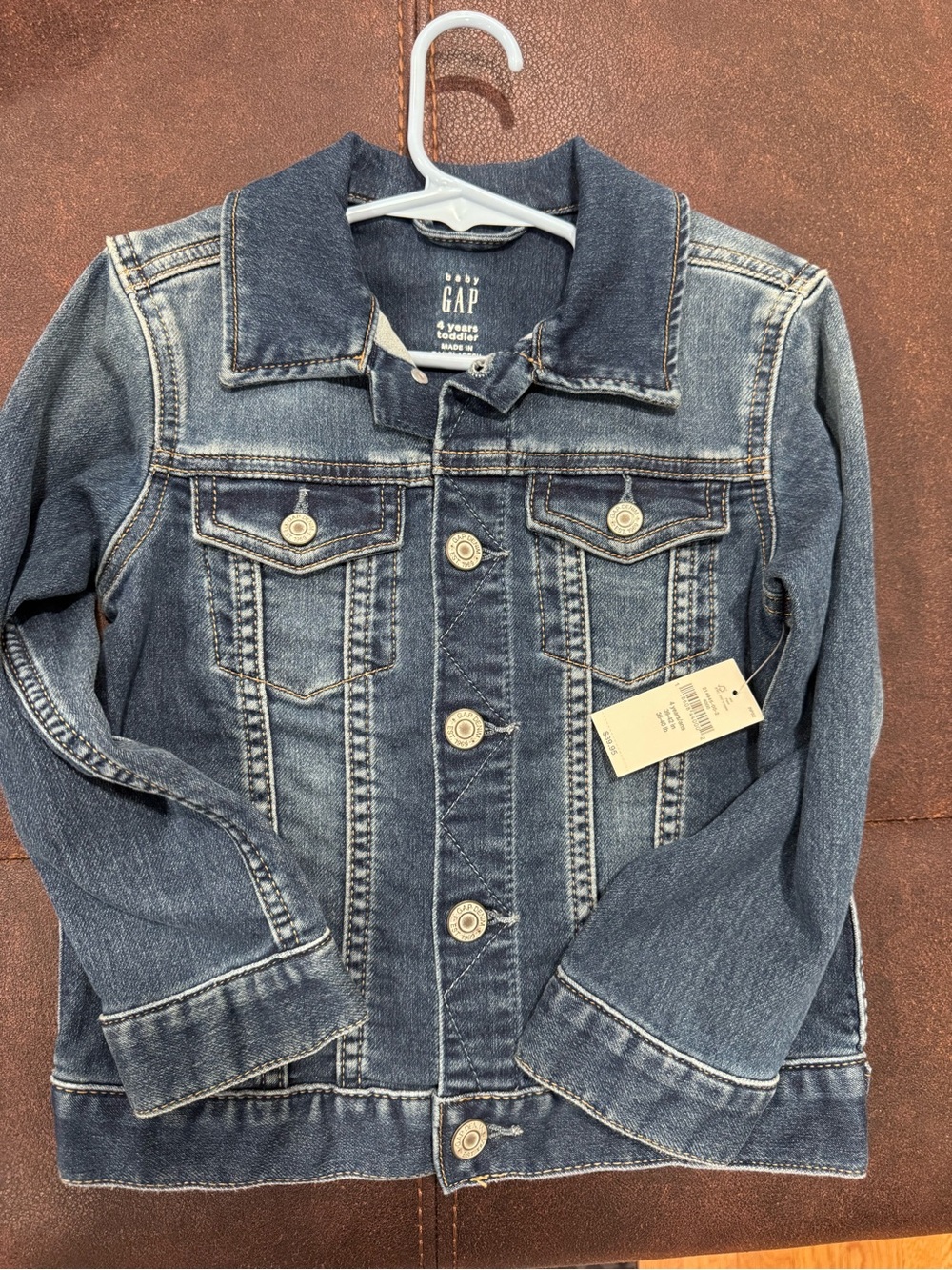 GAP Kids Dark Wash Denim Jacket - Blue